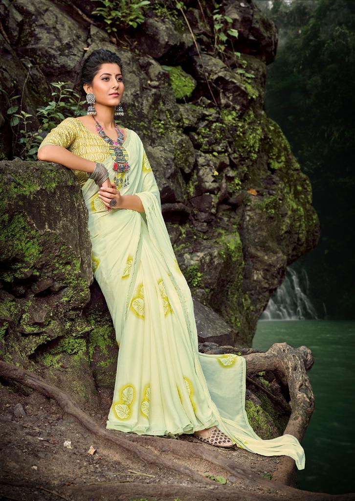 Kashvi Prisha Printed Silk Fancy Casual Wear Designer Saree Collection